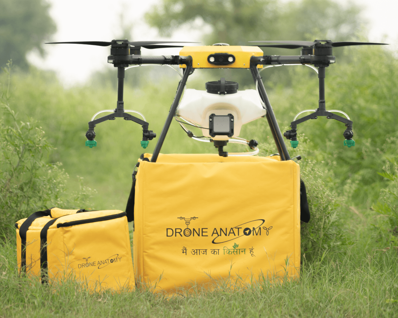 drone with the bag